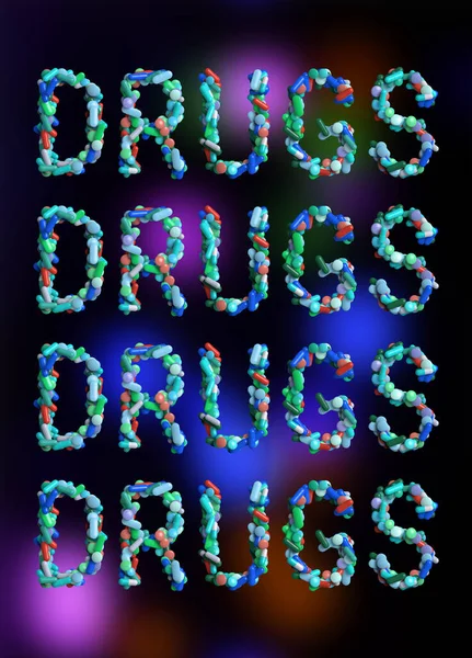 Наркотики Концептуальная Иллюстрация — стоковое фото