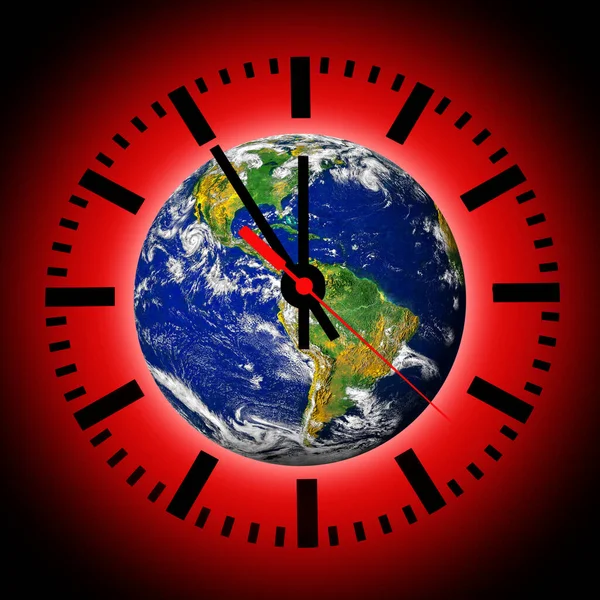 Doomsday Clock Konzeptionell Zusammengesetztes Bild — Stockfoto
