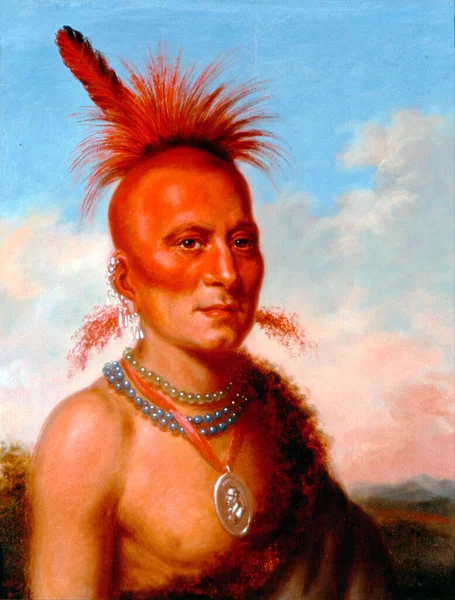Retrato Sharitarish Chefe Malvado Chefe Pawnee — Fotografia de Stock