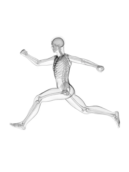 Hombre Corriendo Ilustración Segundo Plano —  Fotos de Stock