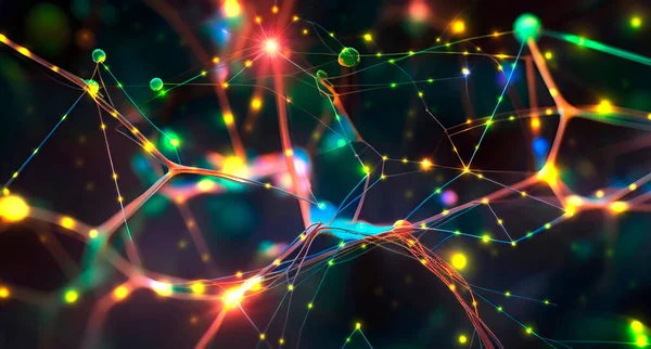 Neuronal Network Conceptual Illustration Could Represent Neural Circuit Biological Neurons — Stock Photo, Image