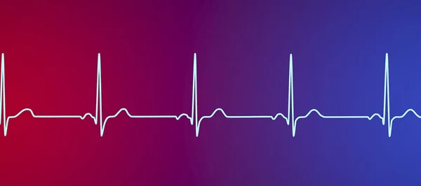 Illustration Electrocardiogram Ecg Displaying Normal Heartbeat Rhythm Healthy Individual — Stock Photo, Image
