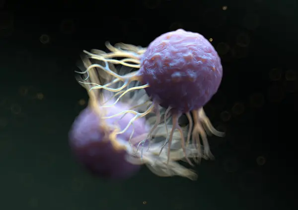 Cancer Cell Illustration Cancerous Malignant Cells Divide Rapidly Uncontrollably Able — Stock Photo, Image