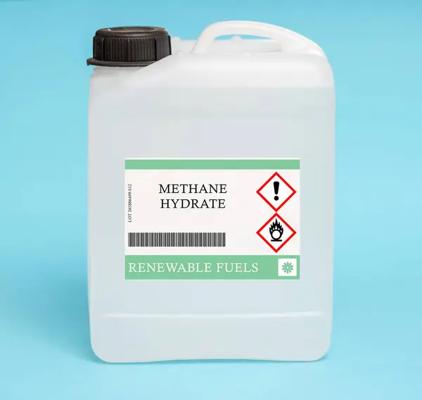 Zbiornik Wodny Metanu Krystaliczny Związek Metanu Wody Który Można Znaleźć — Zdjęcie stockowe