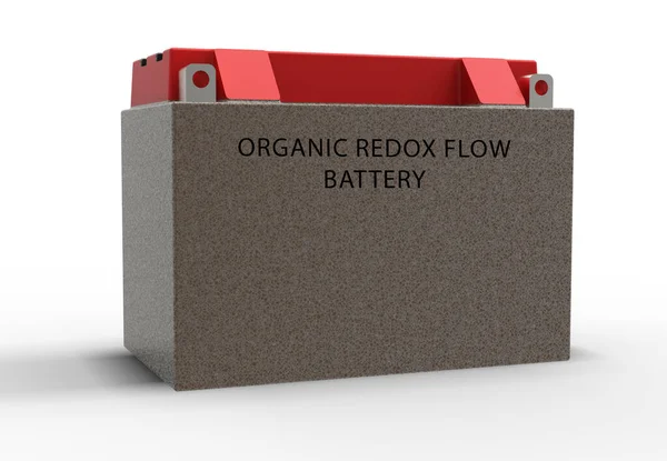 Organisk Redox Strömningsbatteri Ett Organiskt Redoxflödesbatteri Typ Uppladdningsbart Batteri Som — Stockfoto