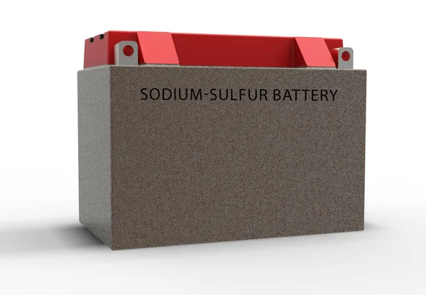Natriumsvavelbatteri Ett Batteri Med Natriumsvavel Ett Uppladdningsbart Högtemperaturbatteri Som Ofta — Stockfoto