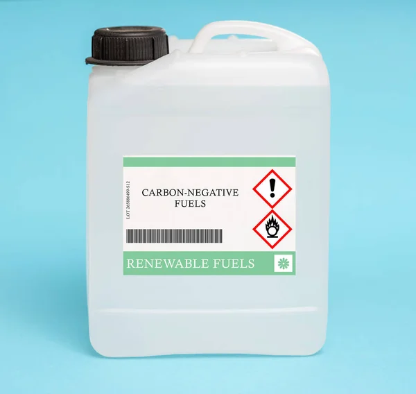 Canister Carbon Negative Fuels Fuels Actively Reduce Atmospheric Carbon Dioxide — Stock Photo, Image
