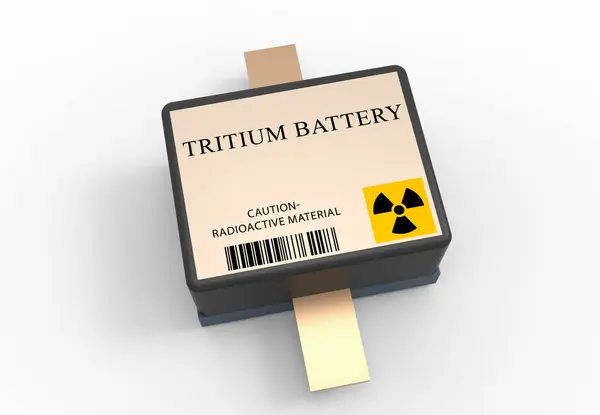 Illustration Radioisotopkälla För Elektricitet Ett Kärnbatteri Baserat Tritium Isotop Väte — Stockfoto