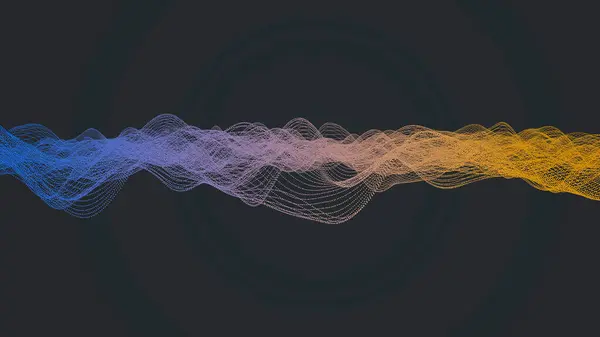 Waveform Made Joined Dots Illustration — Stock Photo, Image