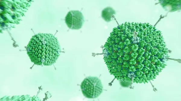 Illustration Adenovirus Particles Gene Therapy — Stock Photo, Image