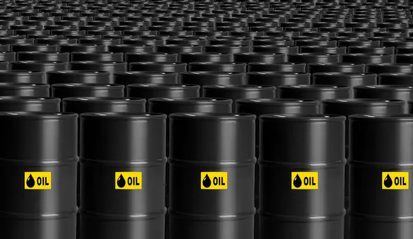 Barriles Petróleo Petróleo Ejemplo Combustible Fósil Los Combustibles Fósiles Fabrican — Foto de Stock