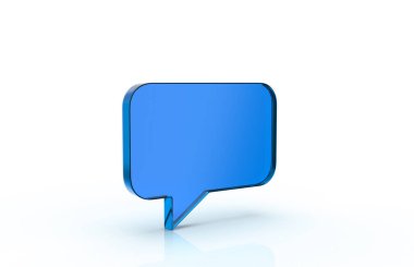 3d  render with an empty speech bubble isolated on background