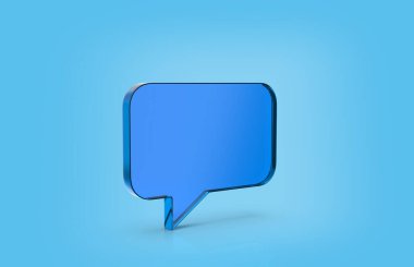 3d  render with an empty speech bubble isolated on background
