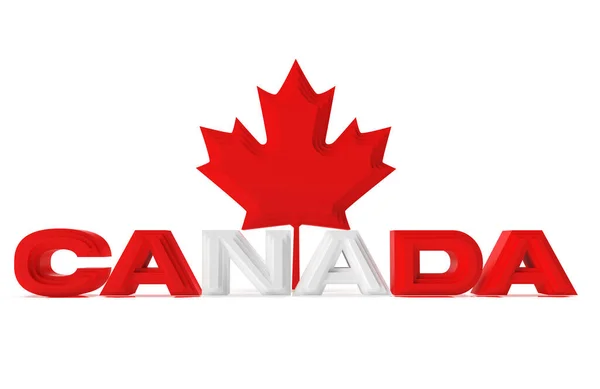 Illustration Rendu Fête Canada Isolée Sur Fond Blanc Avec Ombre — Photo
