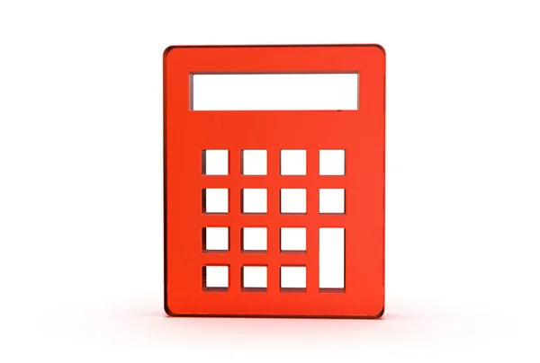 Ikona Kalkulačky Vykreslené Izolované Bílém Pozadí Stínem — Stock fotografie