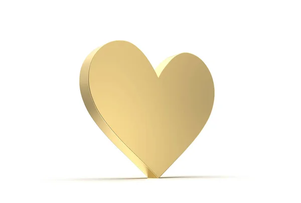Иконка Сердца Отображается Изолированным Белом Фоне Тенью — стоковое фото
