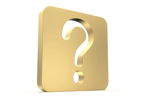 Beyaz arkaplanda gölgelendirilmiş şüpheli 3d simgesi