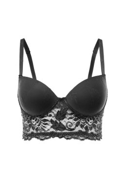 Sütyen, beyaz arka planda izole edilmiş görünmez manken üzerinde fotoğraflandı.