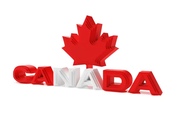 Canadá Day Renderizar Ilustração Isolada Fundo Branco Com Sombra — Fotografia de Stock