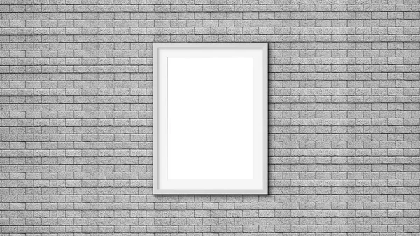 Blank Frames Mockup Brick Wall — 图库照片
