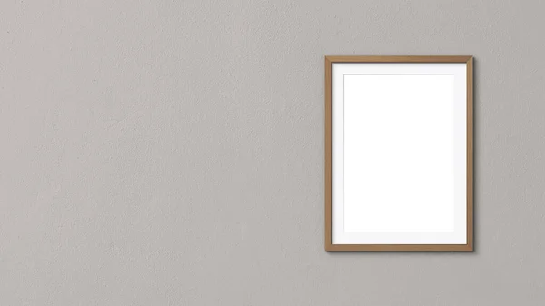 Blank Frames Wooden Mockup Wall — 스톡 사진