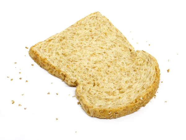Fresh Bread Isolated White Background Bread Slices Top View — 스톡 사진