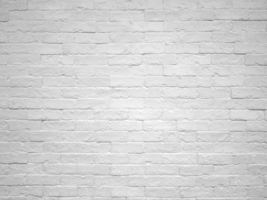 Desen arkaplanı için beyaz tuğla duvar dokusu.