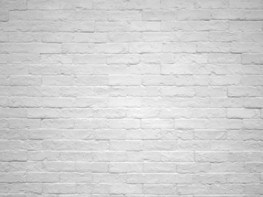 Desen arkaplanı için beyaz tuğla duvar dokusu.
