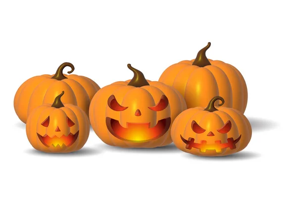 Holiday Halloween Zestaw Tematycznych Elementów Dekoracyjnych Projektowania Obiekty Stylu Kreskówki — Zdjęcie stockowe