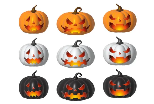 Halloween Hari Libur Set Tema Elemen Dekoratif Untuk Desain Objek — Stok Foto