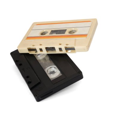 kaset beyaz arkaplanda izole edildi