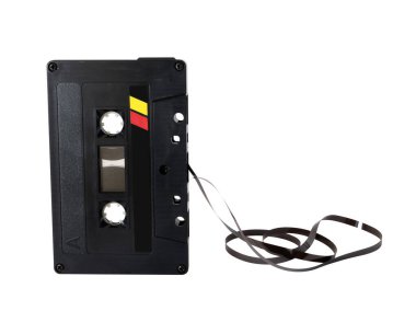 kaset beyaz arkaplanda izole edildi