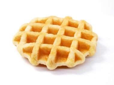 Beyaz arka plan üzerinde izole yuvarlak waffle
