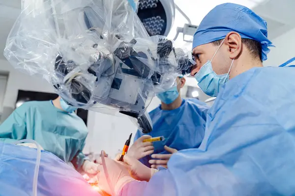 Healthcare surgical procedure technologies. Sterile neurosurgery operating.