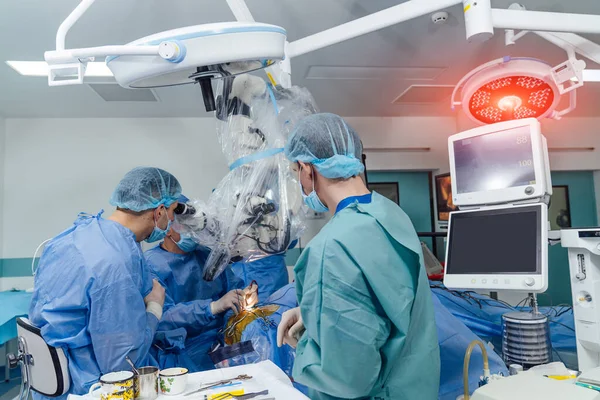 Operazione Neurochirurgia Sterile Tecnologie Procedura Chirurgica Sanitaria — Foto Stock