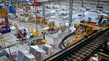 Factory workshop interior and machines. Factory workshop interior and machines