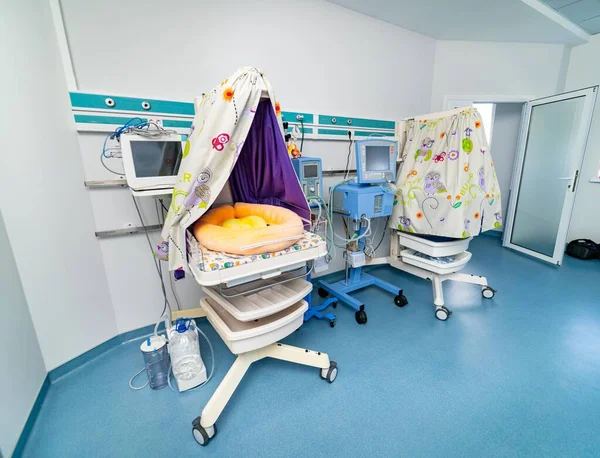 Medical baby emergency ward. Child recovery room in hospital.