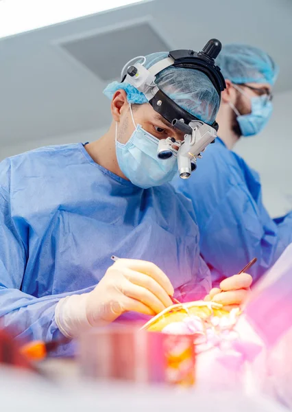 Spécialiste Chirurgie Travaillant Dans Hôpital Moderne Chirurgien Professionnel Opérant Avec — Photo