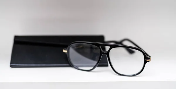 Elegante Design Visual Óptico Óculos Modernos Loja — Fotografia de Stock