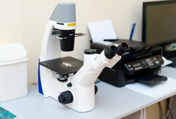 Laboratorní Lékařský Mikroskop Biotechnologický Vědecký Experiment — Stock fotografie