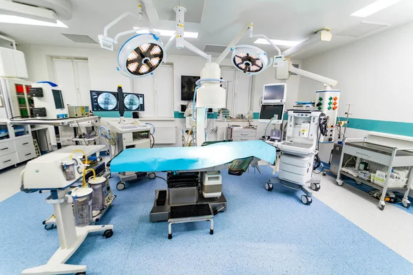 stock image Professional sterile surgery clinic room. Operating medical equipment for healthcare.