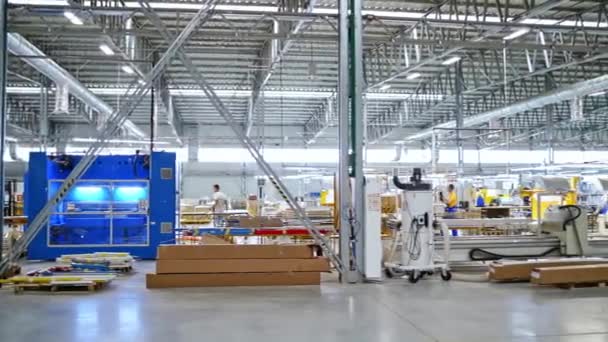 キエフ ウクライナ 10月 2019 生産ホールの内部 製造における生産業機器 — ストック動画