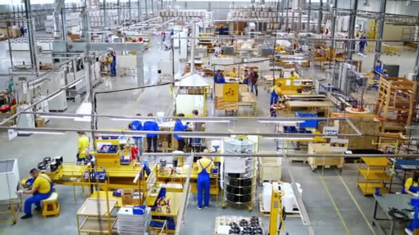 ウクライナ キエフ 10月 2019 工場建物の産業内部 ワーク テクノロジー アセンブリ — ストック動画