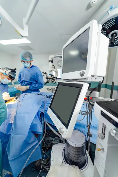 stock image Medical devices for neurosurgery. Modern hospital technologies.