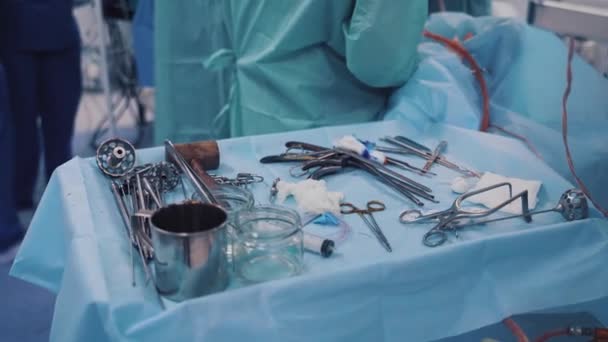 Εξοπλισμός Στο Δωμάτιο Του Νοσοκομείου Προβολή Από Κοντά Των Ιατρικών — Αρχείο Βίντεο
