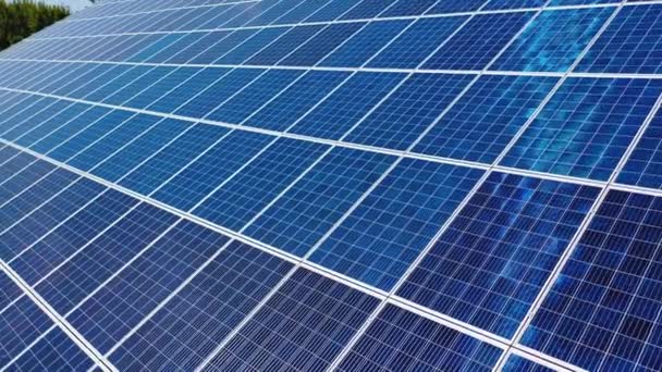 Detailaufnahme Von Solarzellen Hintergrund Der Photovoltaik Module Für Erneuerbare Energien — Stockvideo