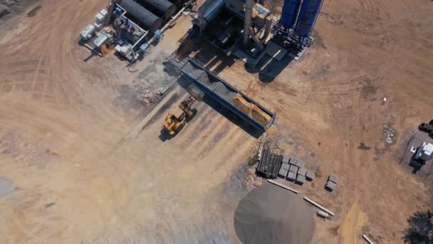 Aerial View Construction Road Place Preparation Site Construction Industrial Building — Stock Video