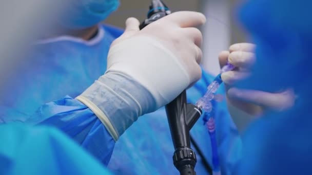 Medicinskt Ingrepp Akuten Modern Utrustning Operationssalen — Stockvideo