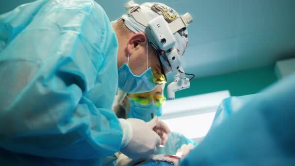 Plastická Operace Lékařský Zákrok Pro Pacienta Klinice Profesionální Chirurg Lékařské — Stock video