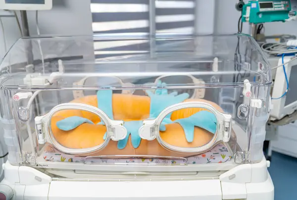 Sterile childbirth emergency ward. Newborn emergency incubator.